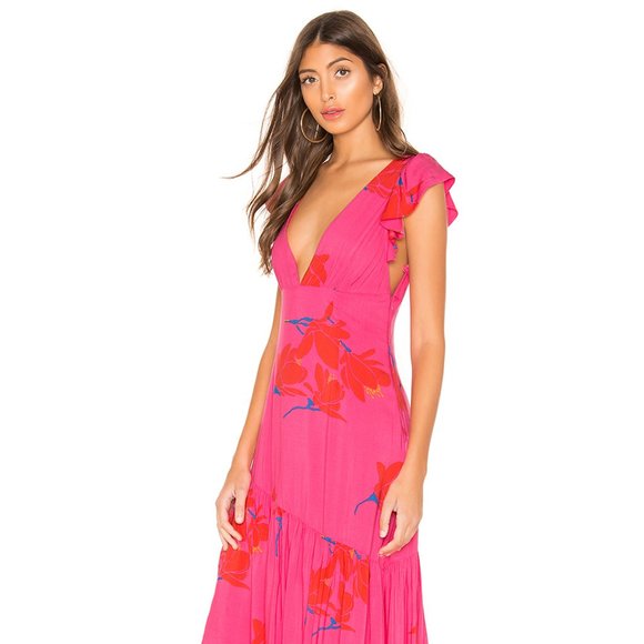 Free People Hibiscus She's A Waterfall Maxi Dress - Picture 3 of 4